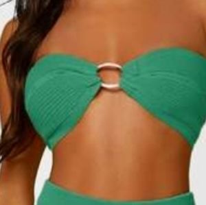 NWT Ring Linked Crop Knit Tube Top, Size L